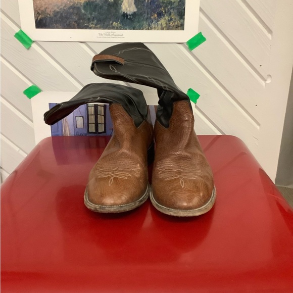 Vintage Other - Vintage Hondo Brown Leather Cowboy Boots